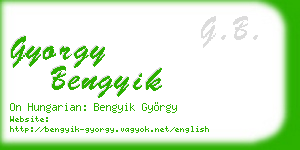 gyorgy bengyik business card